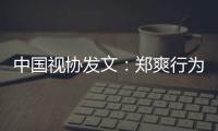 中国视协发文：郑爽行为超越道德底线